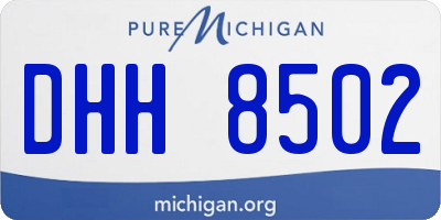 MI license plate DHH8502
