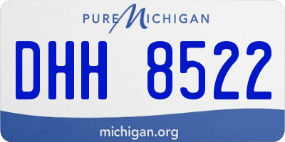 MI license plate DHH8522
