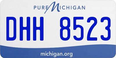 MI license plate DHH8523