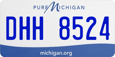 MI license plate DHH8524