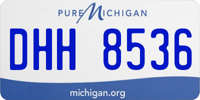 MI license plate DHH8536