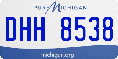 MI license plate DHH8538