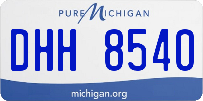 MI license plate DHH8540