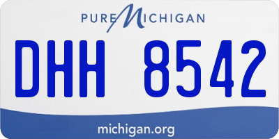 MI license plate DHH8542