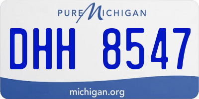 MI license plate DHH8547