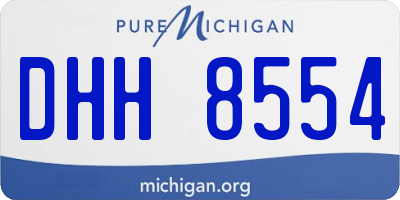 MI license plate DHH8554