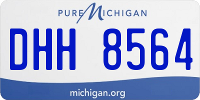 MI license plate DHH8564