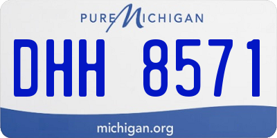 MI license plate DHH8571