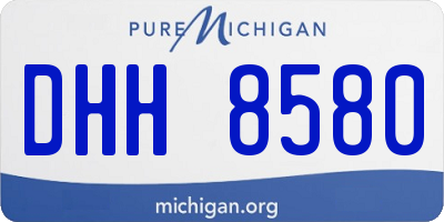 MI license plate DHH8580