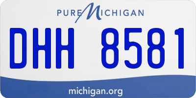 MI license plate DHH8581