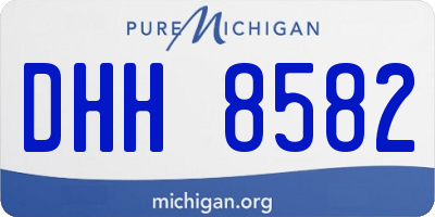 MI license plate DHH8582