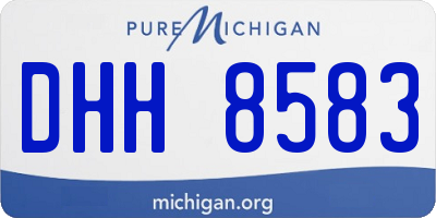 MI license plate DHH8583