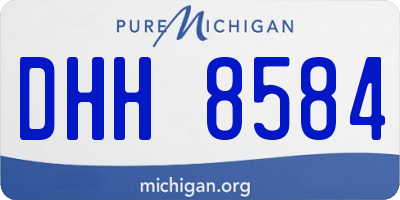 MI license plate DHH8584