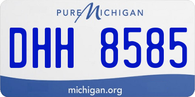 MI license plate DHH8585