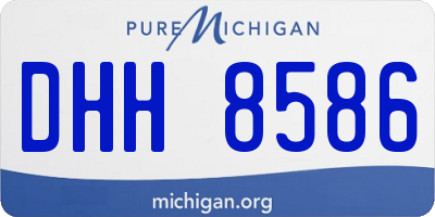 MI license plate DHH8586