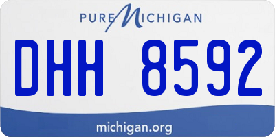MI license plate DHH8592
