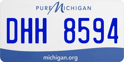 MI license plate DHH8594