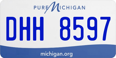 MI license plate DHH8597