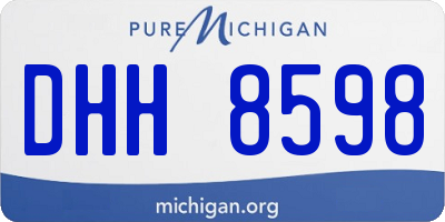 MI license plate DHH8598