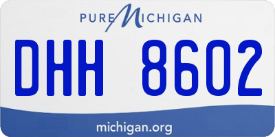 MI license plate DHH8602