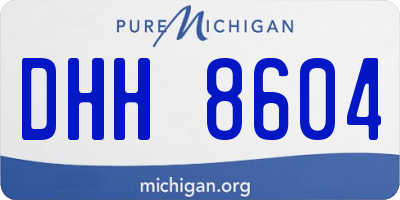 MI license plate DHH8604