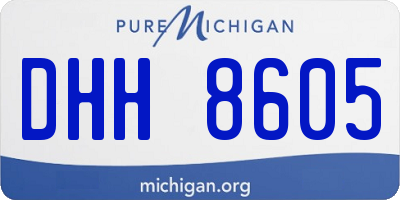 MI license plate DHH8605