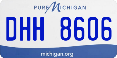 MI license plate DHH8606