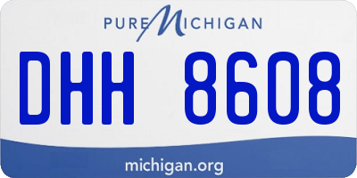 MI license plate DHH8608