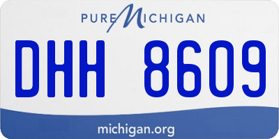 MI license plate DHH8609