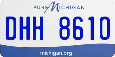 MI license plate DHH8610