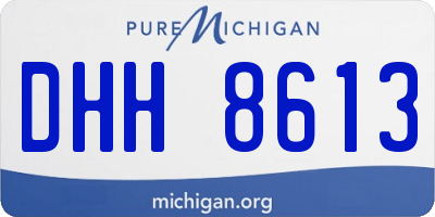 MI license plate DHH8613