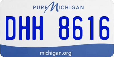 MI license plate DHH8616