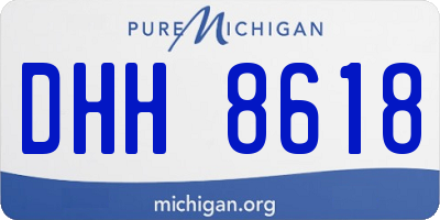 MI license plate DHH8618
