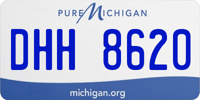 MI license plate DHH8620