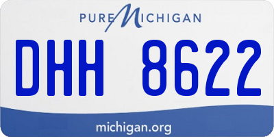 MI license plate DHH8622