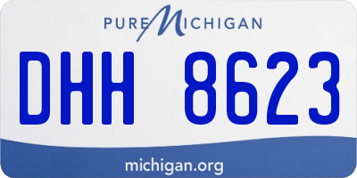 MI license plate DHH8623