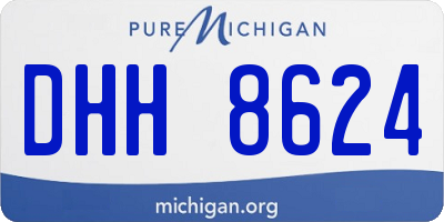 MI license plate DHH8624