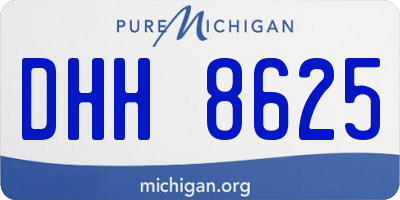 MI license plate DHH8625