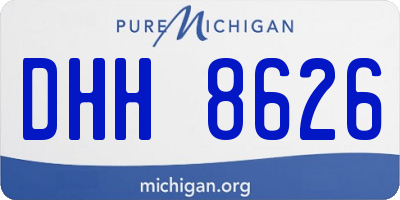 MI license plate DHH8626