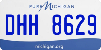 MI license plate DHH8629