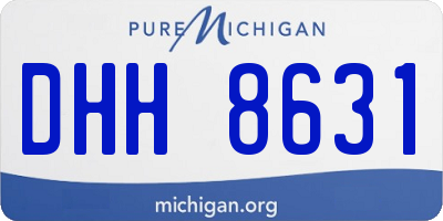 MI license plate DHH8631