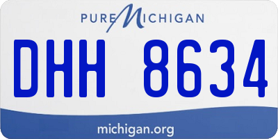 MI license plate DHH8634