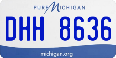 MI license plate DHH8636