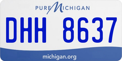 MI license plate DHH8637