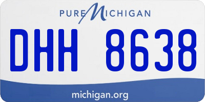 MI license plate DHH8638