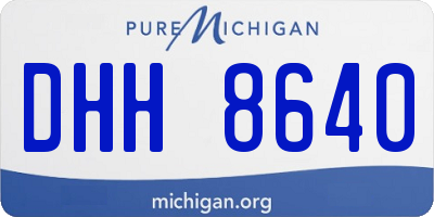 MI license plate DHH8640