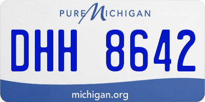 MI license plate DHH8642