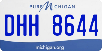 MI license plate DHH8644