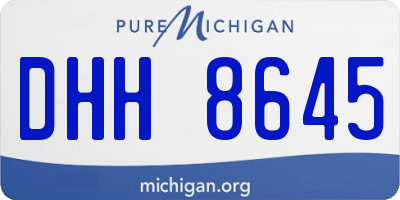 MI license plate DHH8645