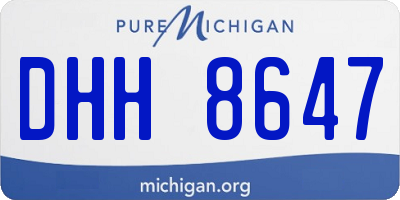 MI license plate DHH8647